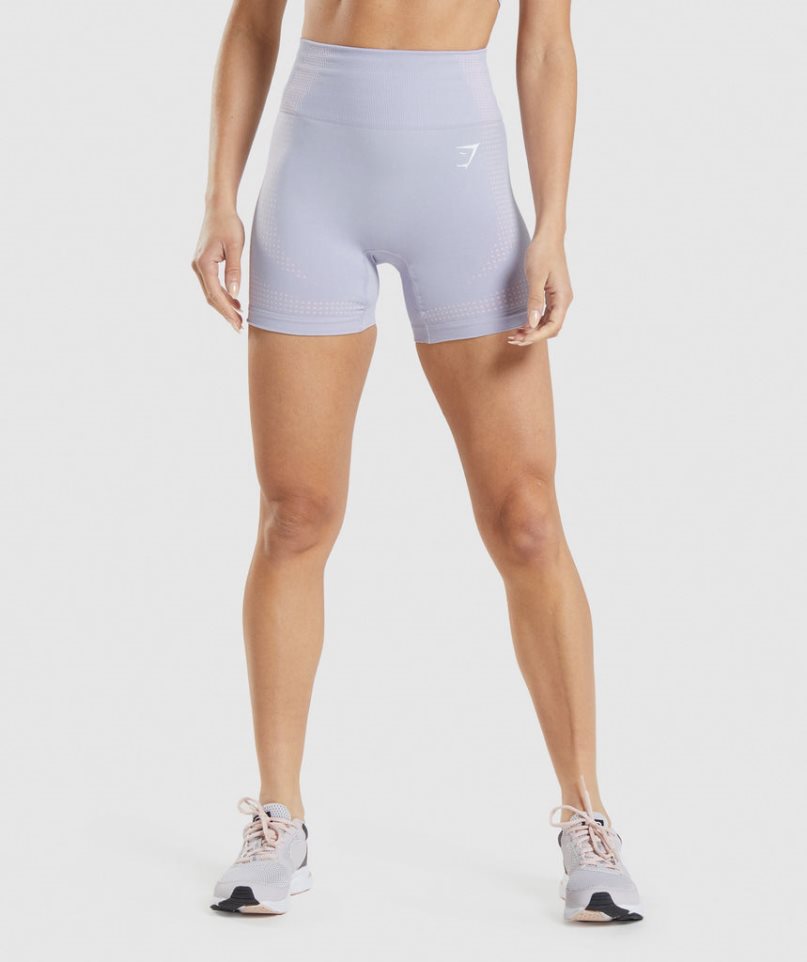 Women\'s Gymshark Vital Seamless 2.0 Shorts Light Blue | NZ 4NFPZX